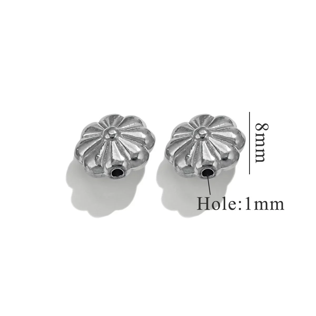 Stainless Steel Perforated Lavender Floret Spacer Beads Gold Pendant Necklace With Totem Pattern Electroplated For Diy Jewelry And Bracelet Wholesale - Image 14