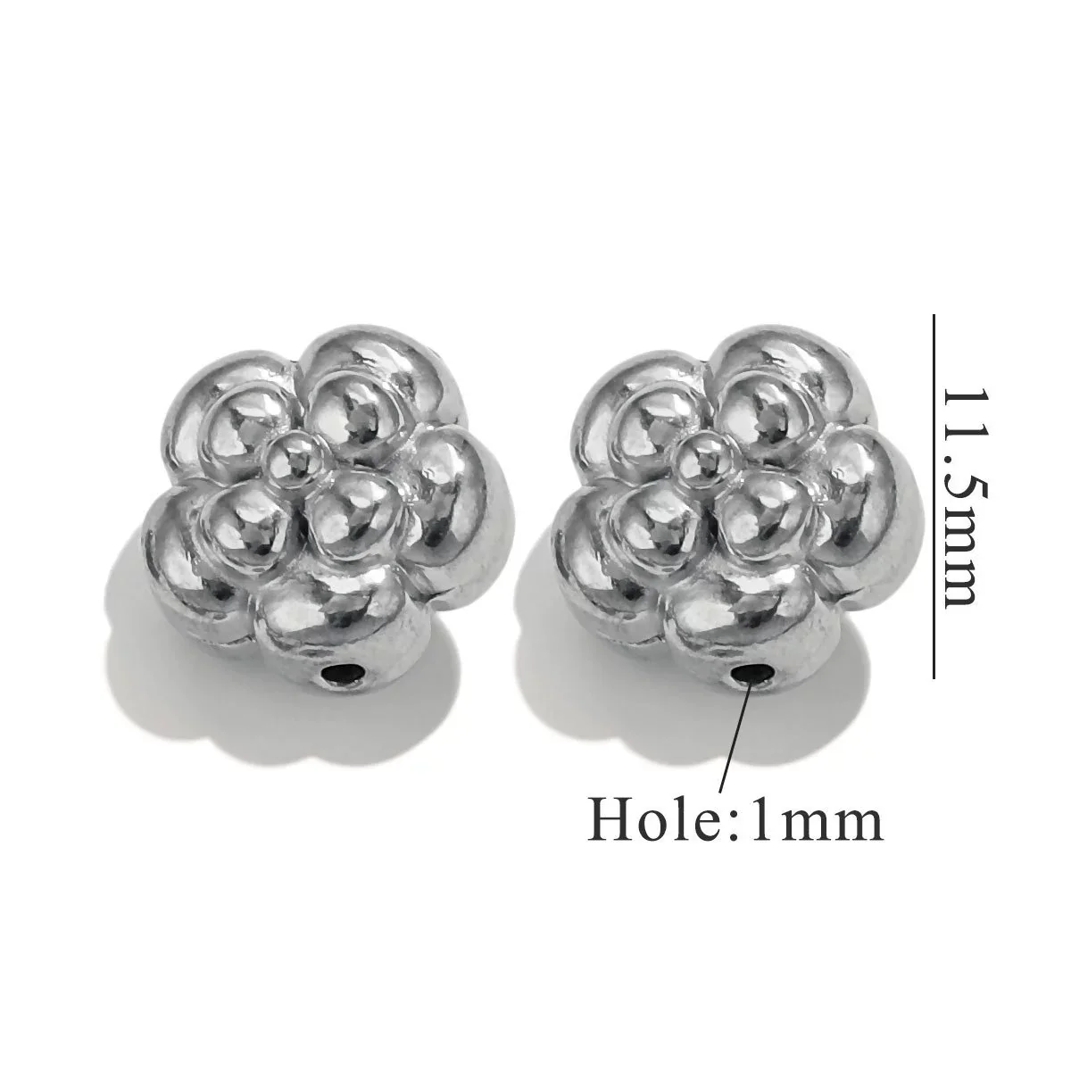 Stainless Steel Perforated Lavender Floret Spacer Beads Gold Pendant Necklace With Totem Pattern Electroplated For Diy Jewelry And Bracelet Wholesale - Image 16