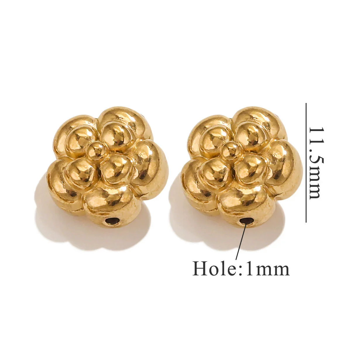 Stainless Steel Perforated Lavender Floret Spacer Beads Gold Pendant Necklace With Totem Pattern Electroplated For Diy Jewelry And Bracelet Wholesale - Image 17