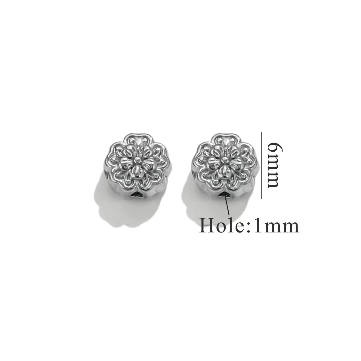 Stainless Steel Perforated Lavender Floret Spacer Beads Gold Pendant Necklace With Totem Pattern Electroplated For Diy Jewelry And Bracelet Wholesale - Image 18