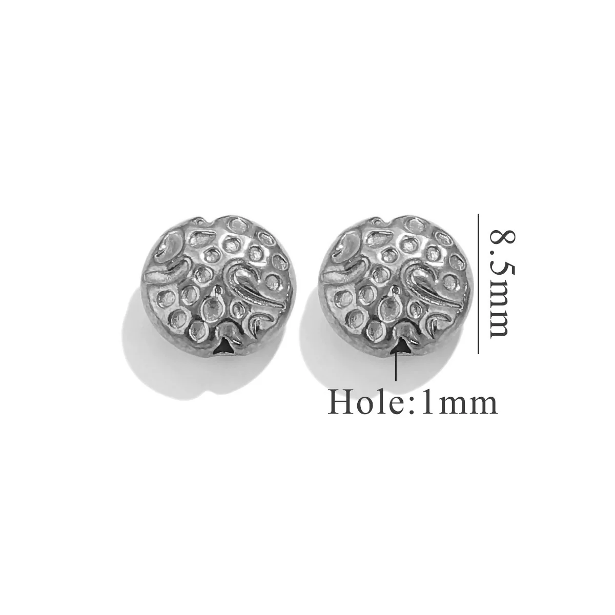 Stainless Steel Perforated Lavender Floret Spacer Beads Gold Pendant Necklace With Totem Pattern Electroplated For Diy Jewelry And Bracelet Wholesale - Image 6