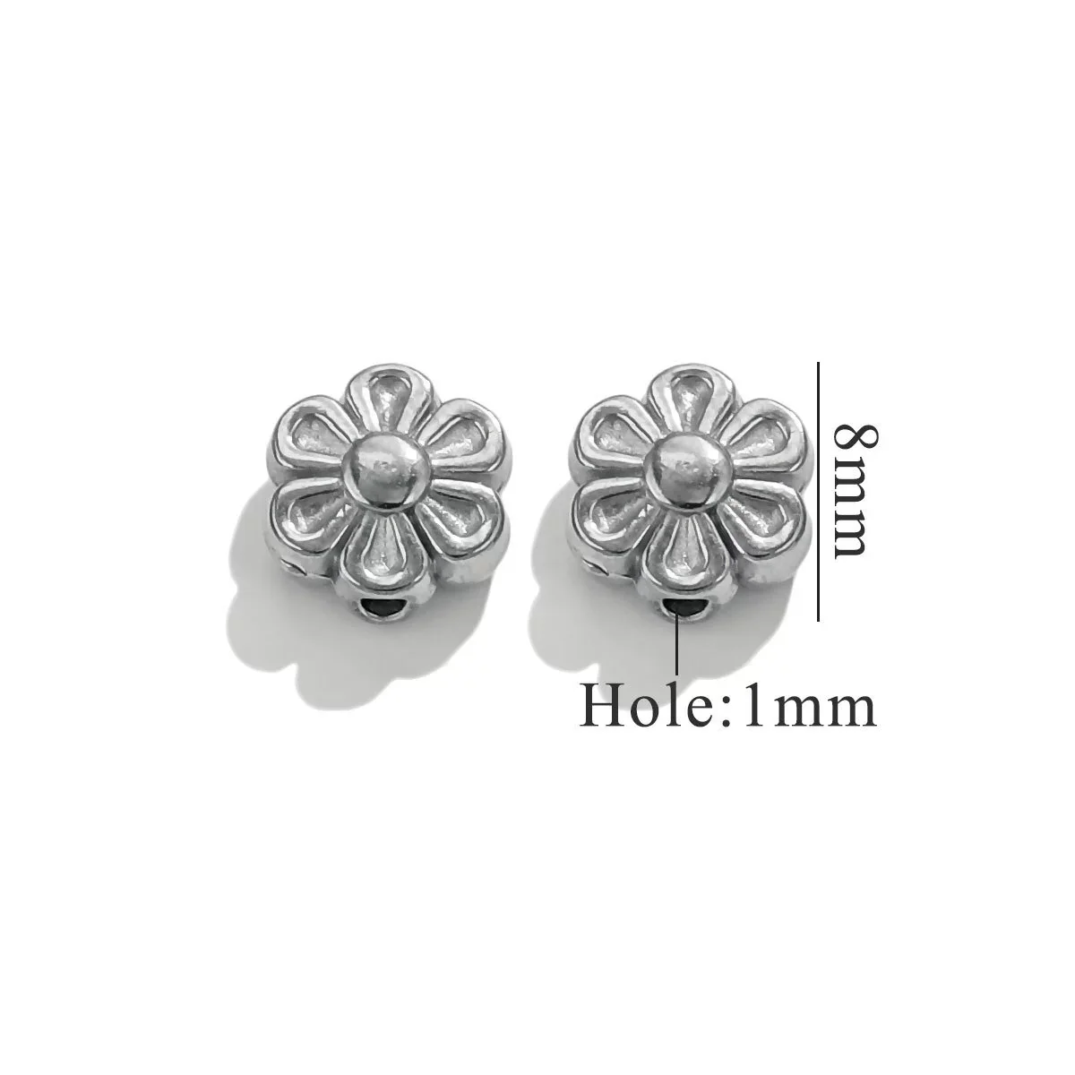 Stainless Steel Perforated Lavender Floret Spacer Beads Gold Pendant Necklace With Totem Pattern Electroplated For Diy Jewelry And Bracelet Wholesale - Image 8