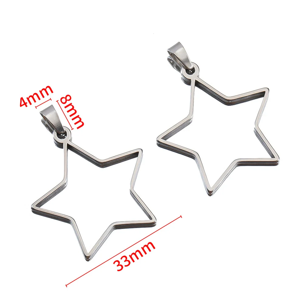 Stainless Steel Polished Geometric Heart Hollow Border Gem Base Pendant Frame Electroplated Diy Handmade Jewelry Accessories - Image 12