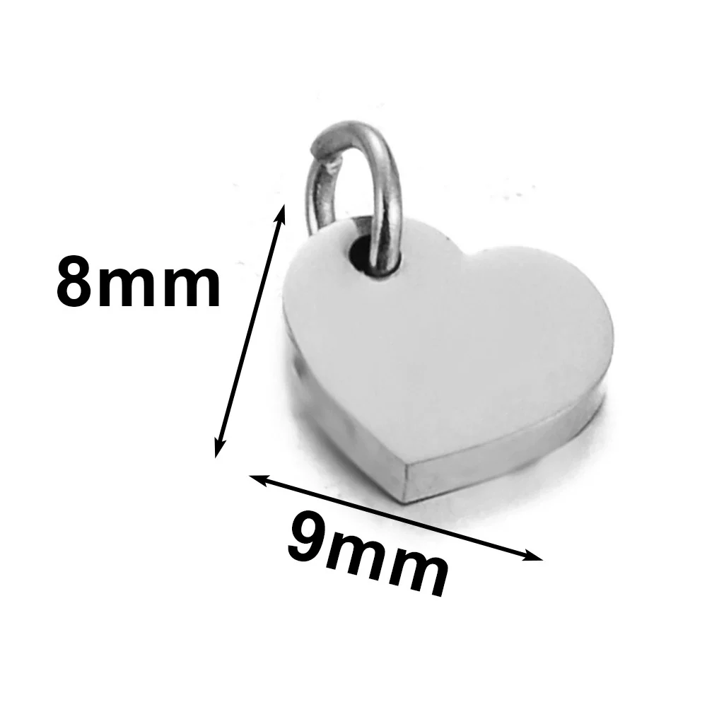 Stainless Steel Polished Heart Round Oval Rectangular Diamond Shape Electroplated Diy Pendant For Necklace And Bracelet - Image 24