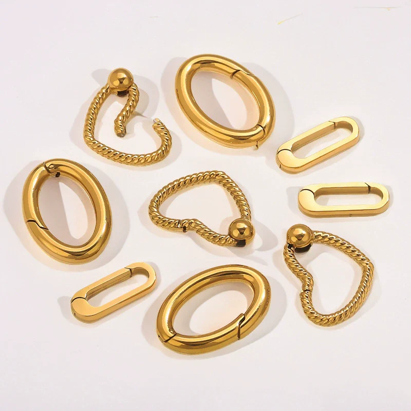 Stainless Steel Polished Love Spring Buckle Jewelry Accessories - Image 2