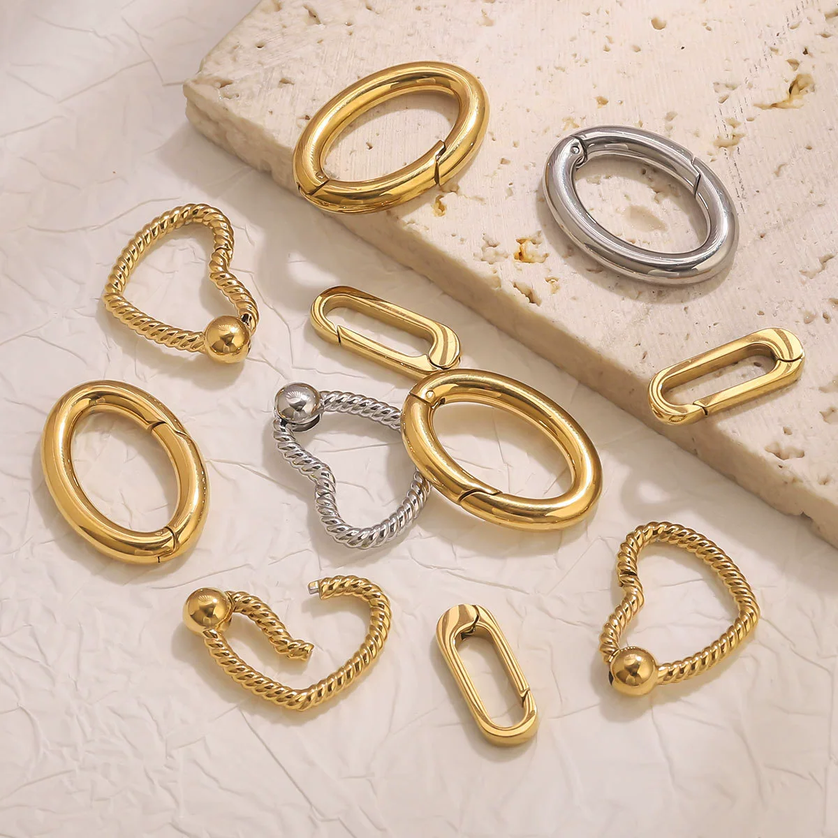 Stainless Steel Polished Love Spring Buckle Jewelry Accessories - Image 3