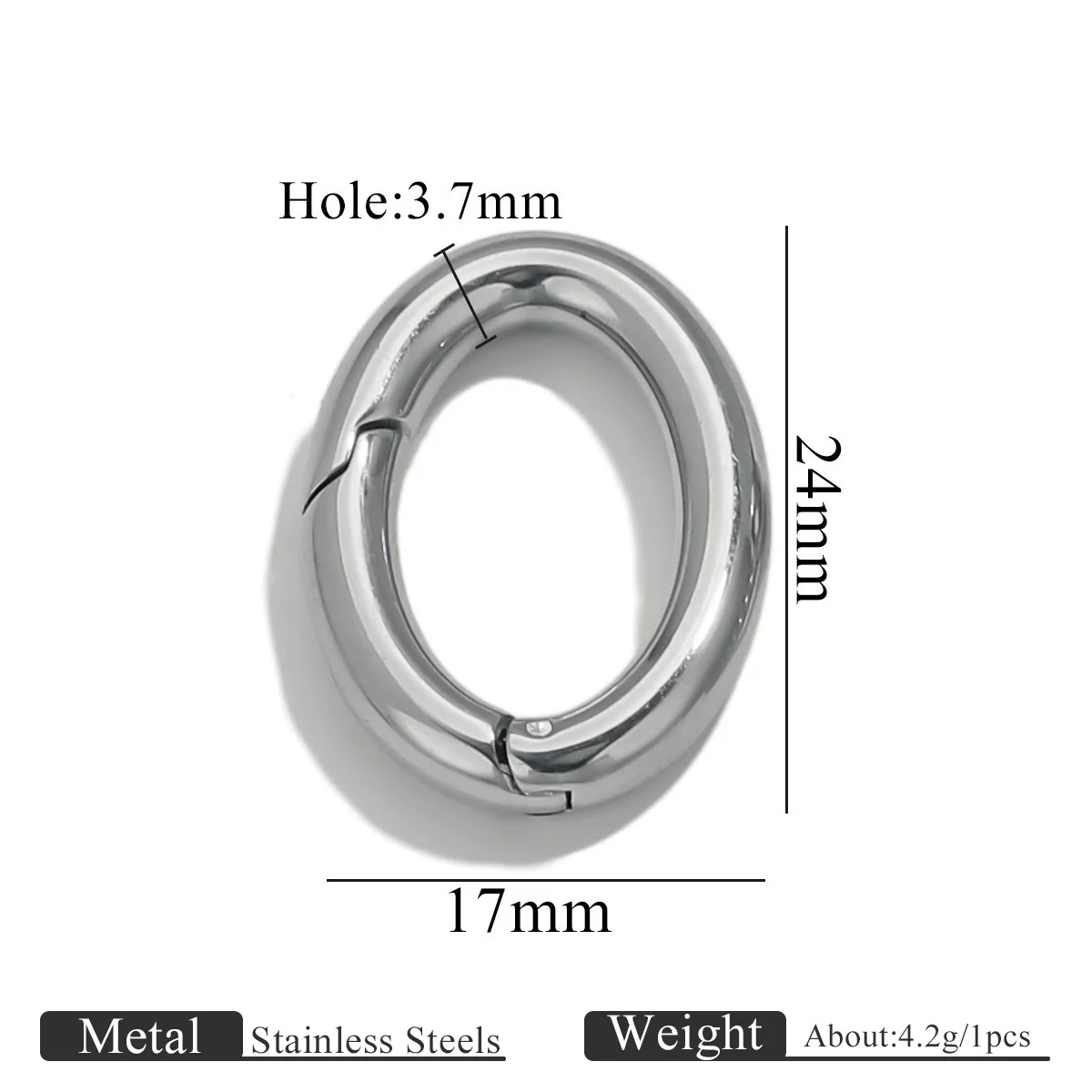 Stainless Steel Polished Love Spring Buckle Jewelry Accessories - Image 5