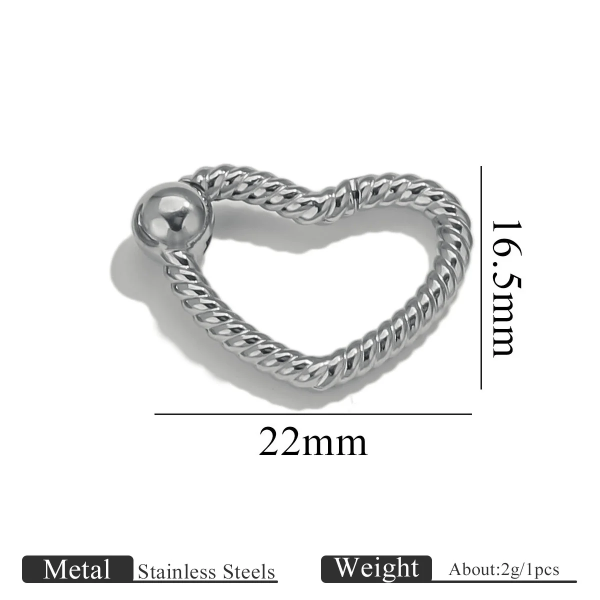 Stainless Steel Polished Love Spring Buckle Jewelry Accessories - Image 6