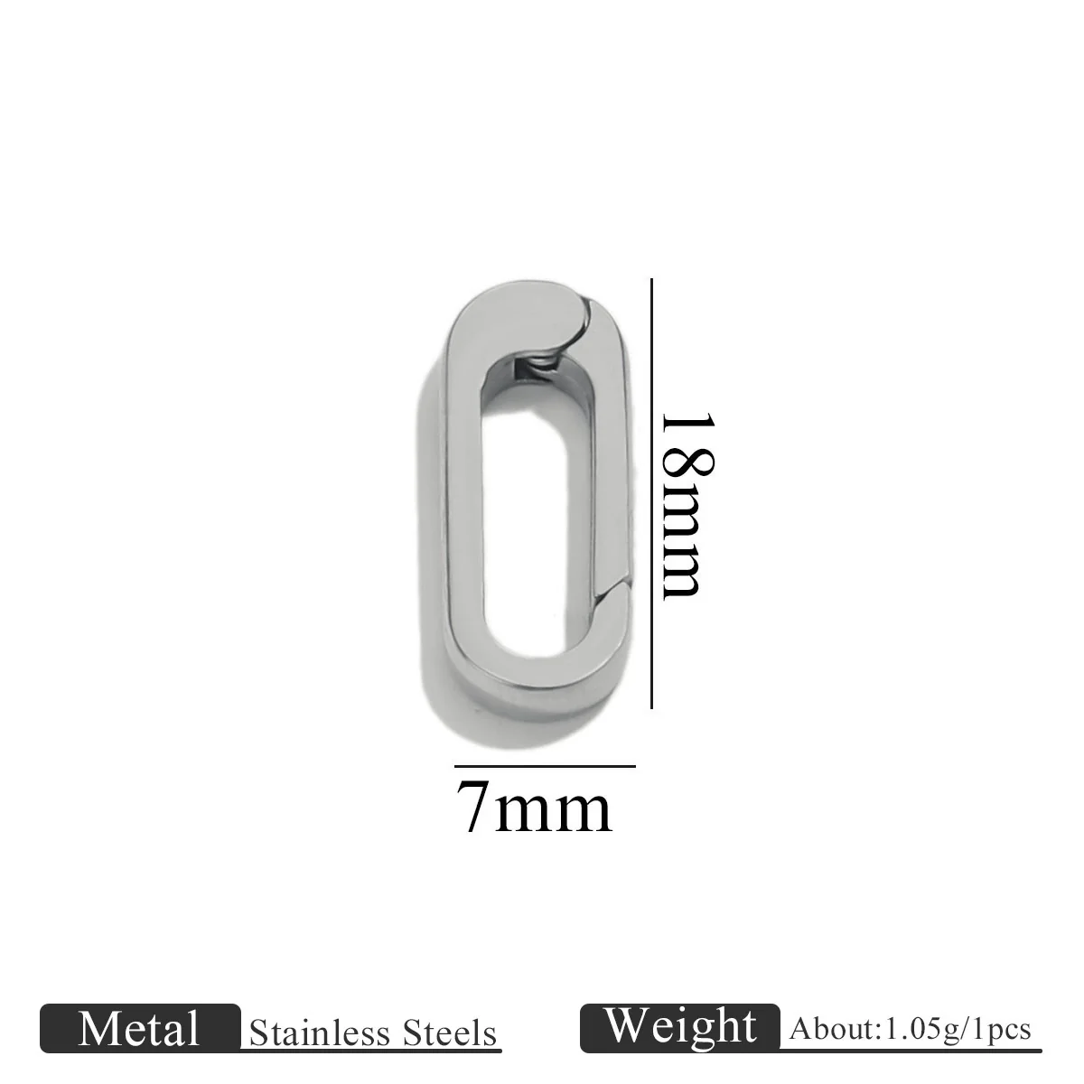 Stainless Steel Polished Love Spring Buckle Jewelry Accessories - Image 7