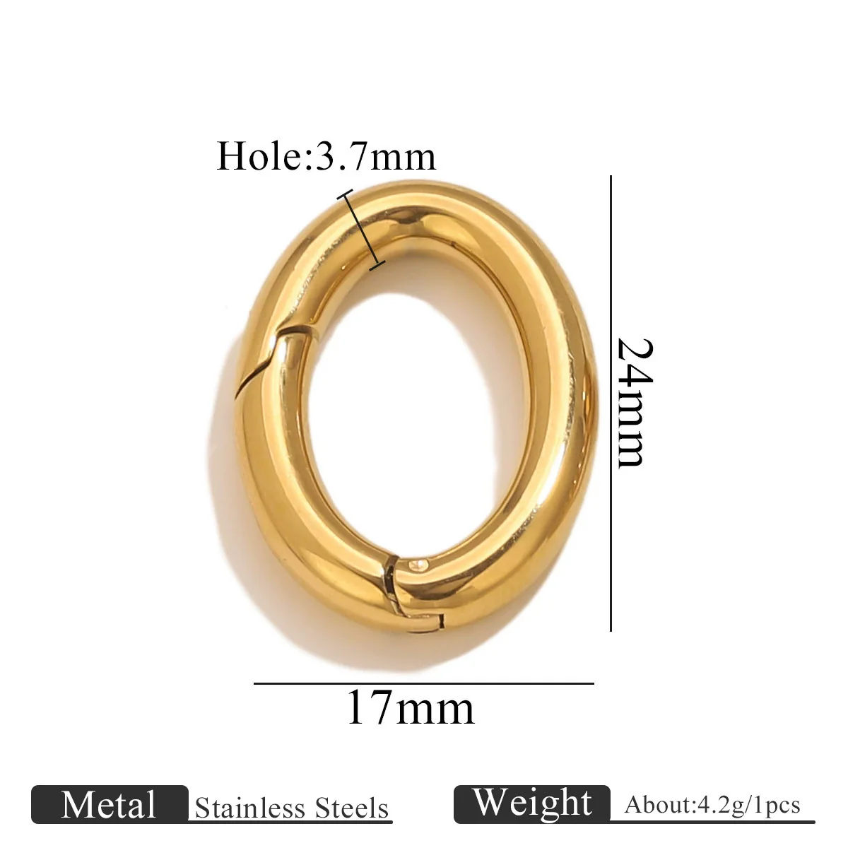 Stainless Steel Polished Love Spring Buckle Jewelry Accessories - Image 8