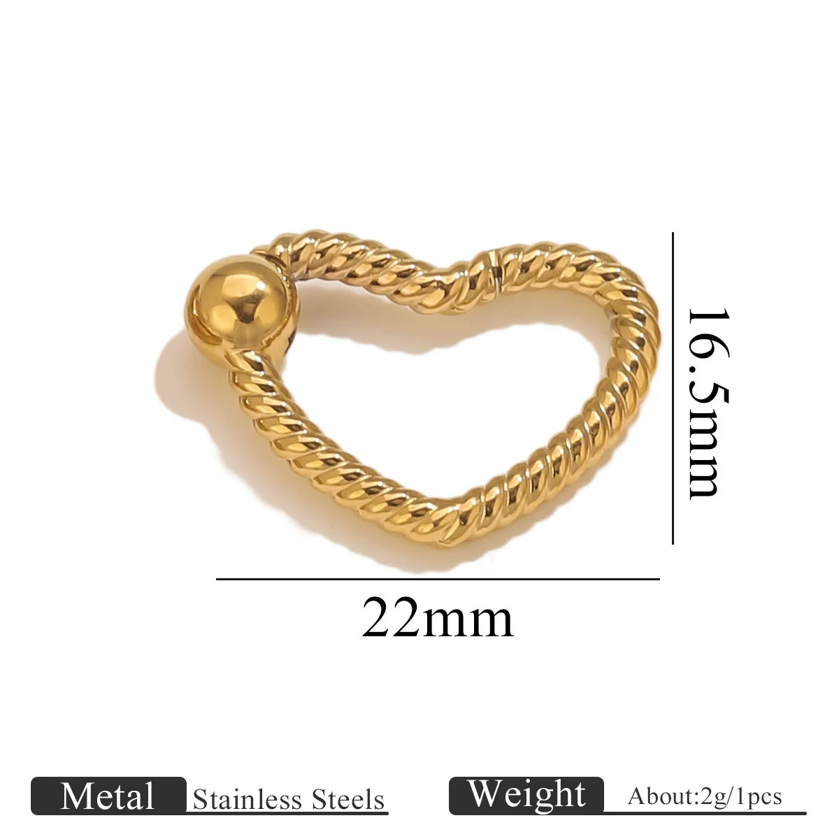 Stainless Steel Polished Love Spring Buckle Jewelry Accessories - Image 9