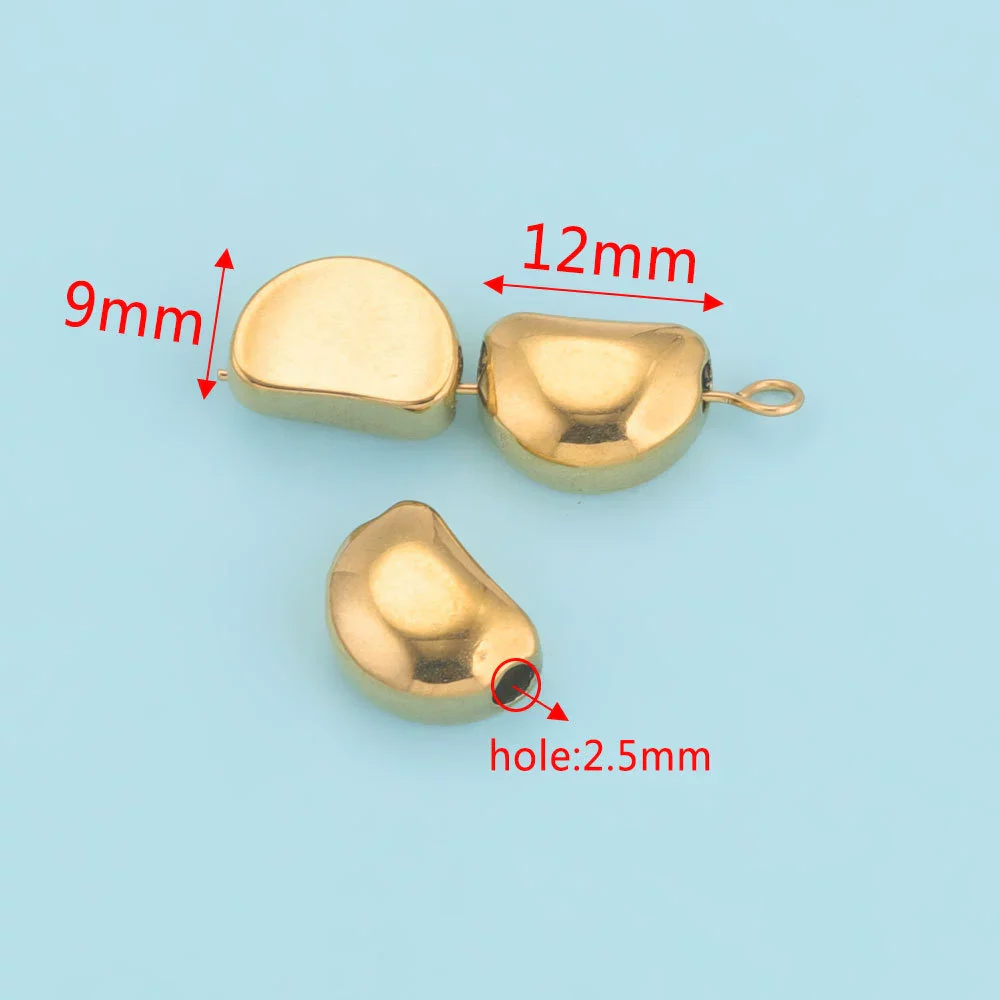 Stainless Steel Polished Round Drilled Bead Jewelry Accessories With Electroplating - Image 14