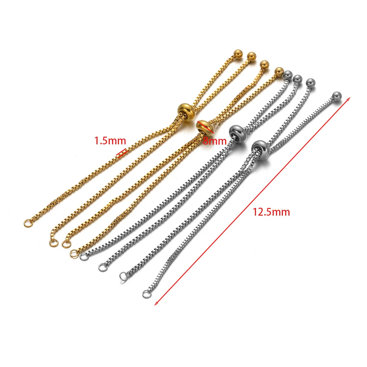 Stainless Steel Pushpull Bracelet Gold Plated Minimalist Jewelry Accessories - Image 3