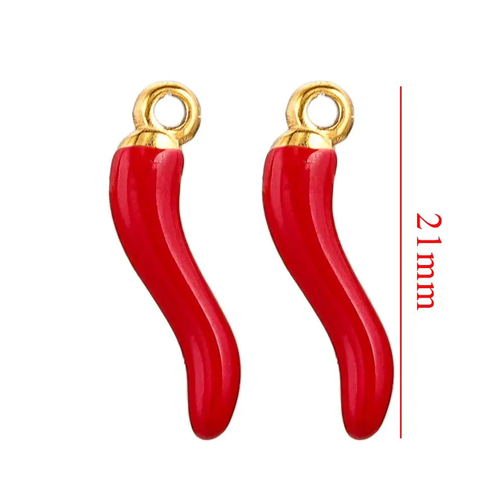 Stainless Steel Red Pepper Oildripping Pendant Earrings Jewelry Accessories - Image 7