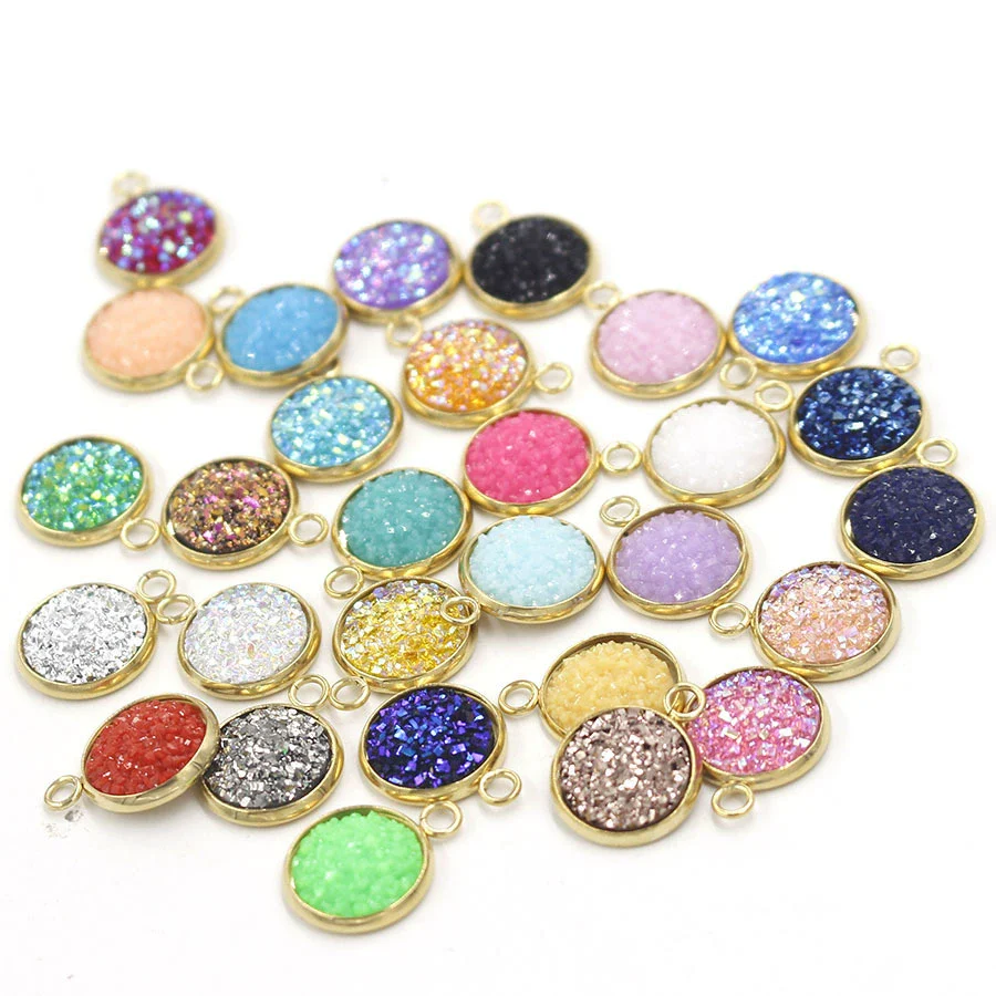 Stainless Steel Resin Baby's Breath Pendant Necklace Bracelet Jewelry Accessories Electroplated - Image 35