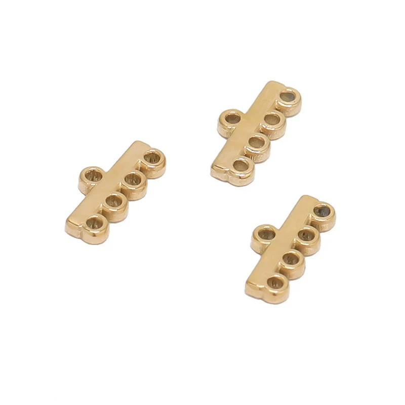 Stainless Steel Retro Style Porous Tassel Earrings Connector And Hairpin Pendant Holder Jewelry Accessories With Electroplating - Image 3