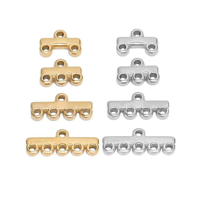 Stainless Steel Retro Style Porous Tassel Earrings Connector And Hairpin Pendant Holder Jewelry Accessories With Electroplating - Image 5