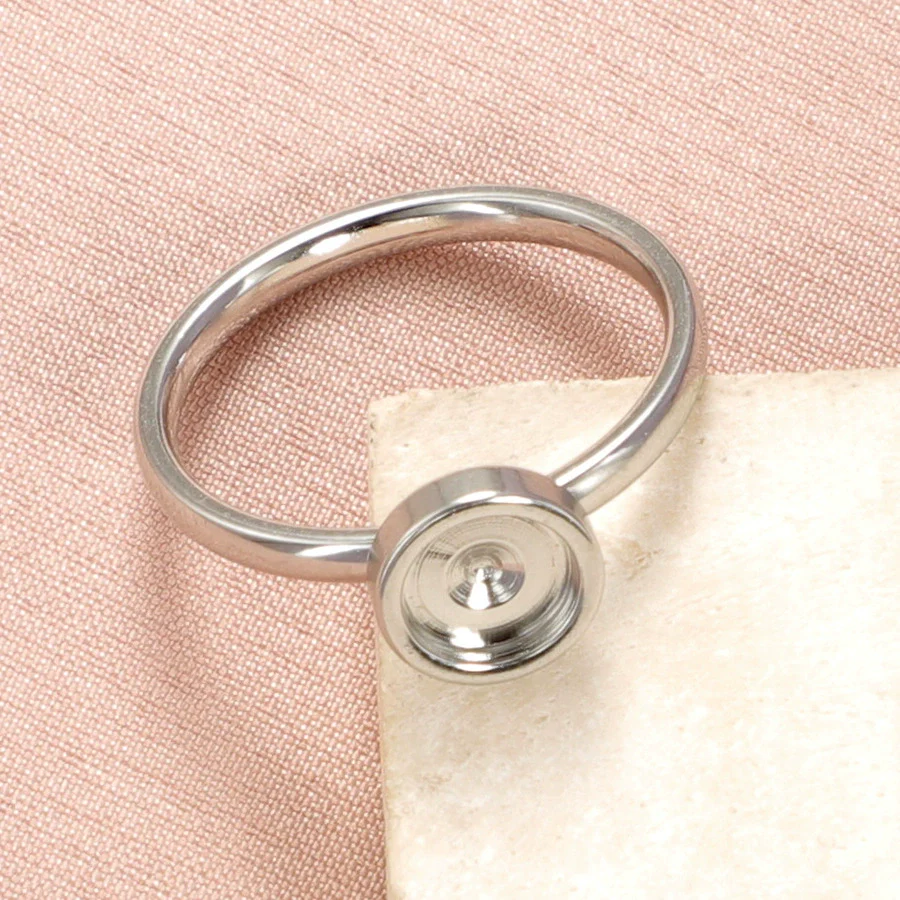 Stainless Steel Ring Jewelry Geometric Style Polish Diy Empty Ring Base - Image 6