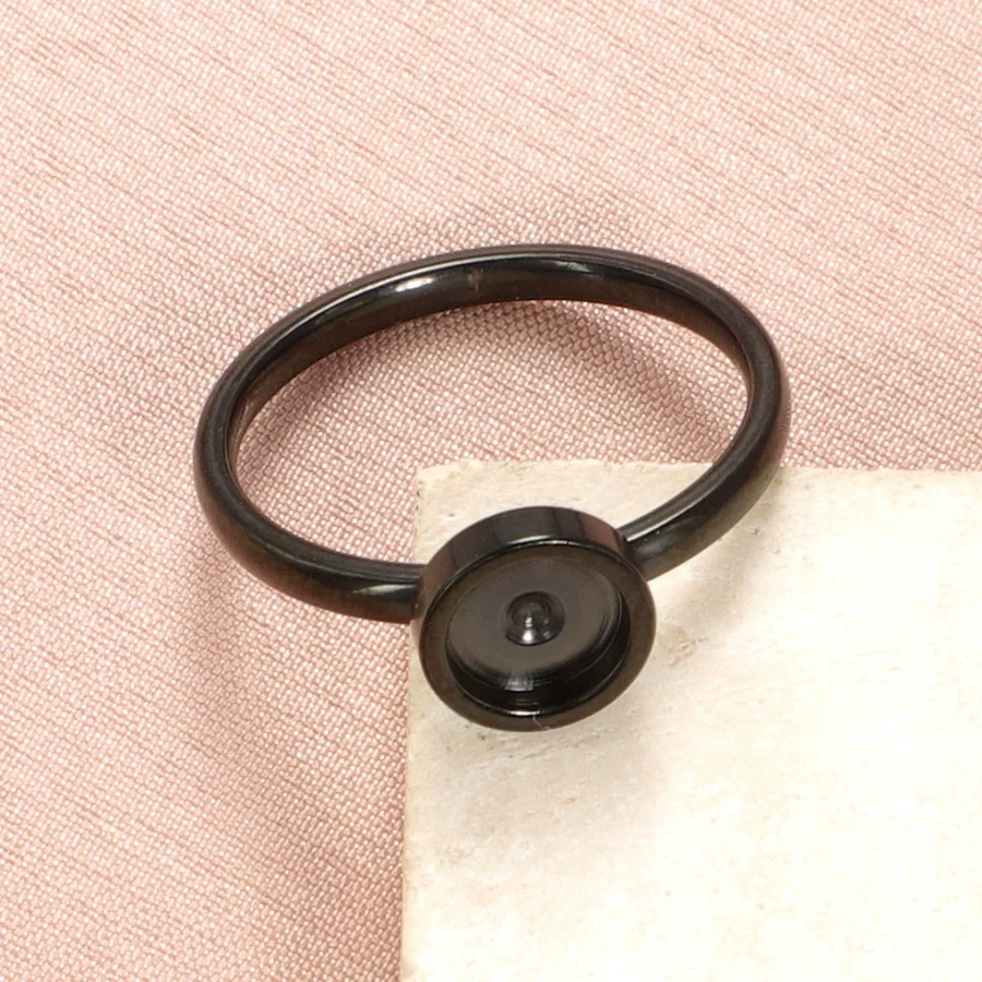 Stainless Steel Ring Jewelry Geometric Style Polish Diy Empty Ring Base - Image 9