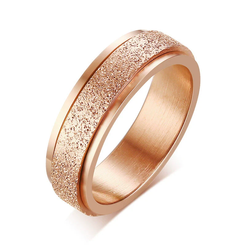 Stainless Steel Rotating Ring With Geometric Pattern And Electroplating For Men And Women - Image 10