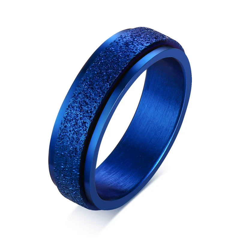 Stainless Steel Rotating Ring With Geometric Pattern And Electroplating For Men And Women - Image 7