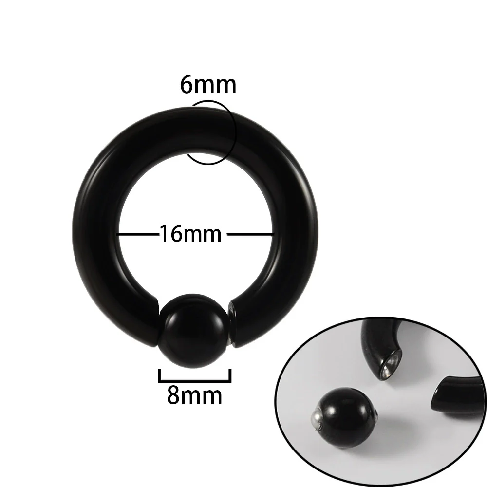 Stainless Steel Round Ball Clip Punk Stylish Electroplated Unisex Nose Ring Earring - Image 21