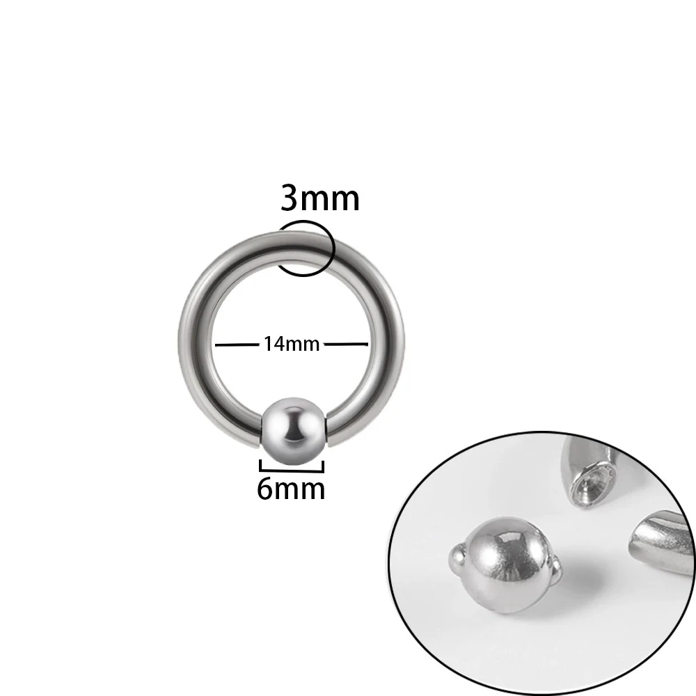 Stainless Steel Round Ball Clip Punk Stylish Electroplated Unisex Nose Ring Earring - Image 6