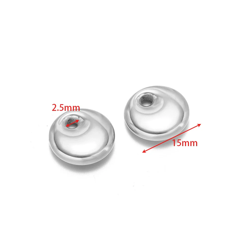 Stainless Steel Round Cake Flower Hexagonal Pendant Jewelry With Electroplating For Necklace And Bracelet - Image 10