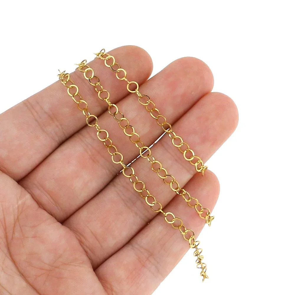 Stainless Steel Round Cross Chain Hiphop Totem Pattern Handmade Jewelry Making Supplies Chain Necklace Bracelet With Electroplating - Image 4