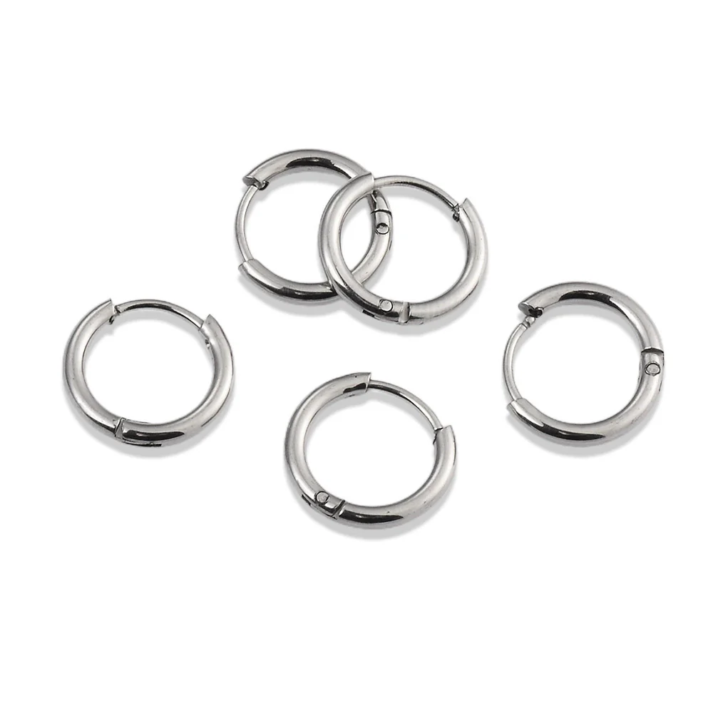 Stainless Steel Round Earring With Electroplating Diy Ear Buckle Accessories - Image 6