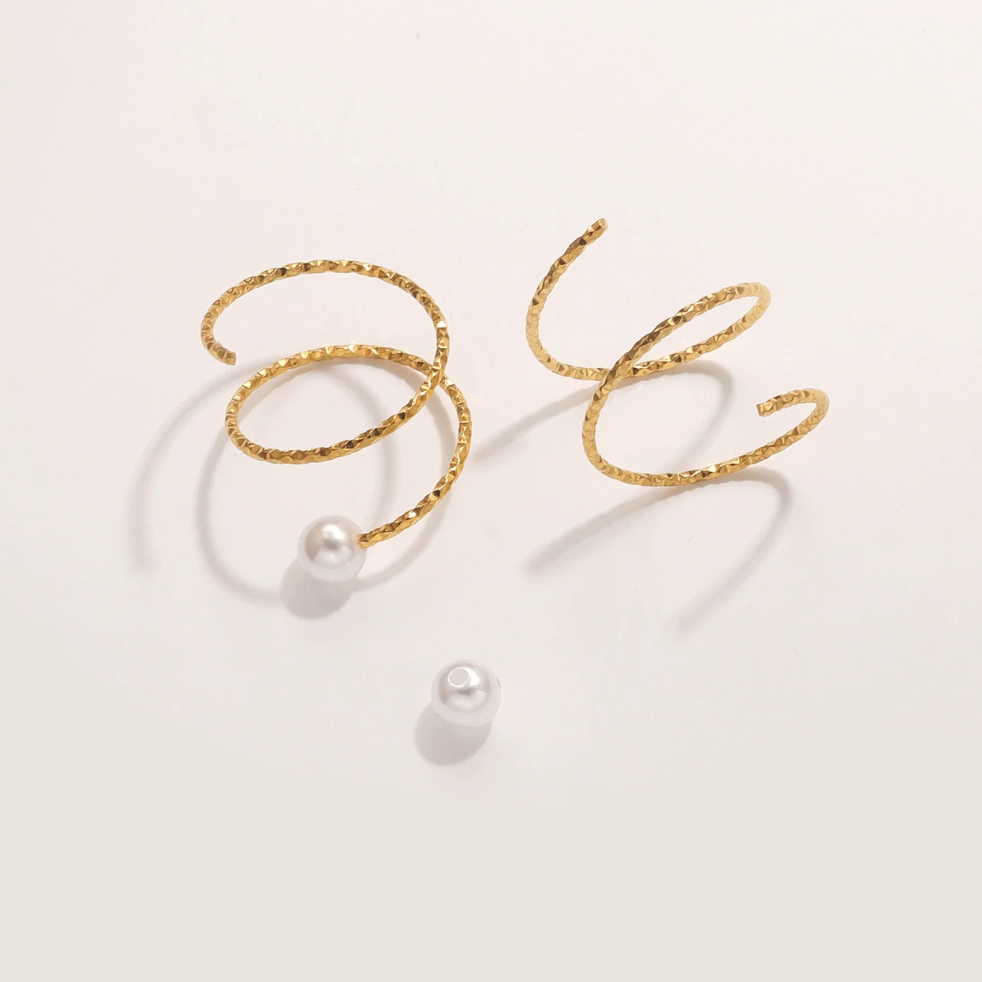 Stainless Steel Round Flower Bead Ring Vacuum Plated Diy Pearl Opening Ring Holder - Image 2