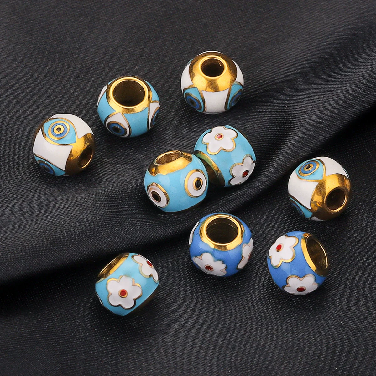 Stainless Steel Round Loose Beads Electroplated Jewelry Accessories For Diy Necklace Bracelet - Image 2