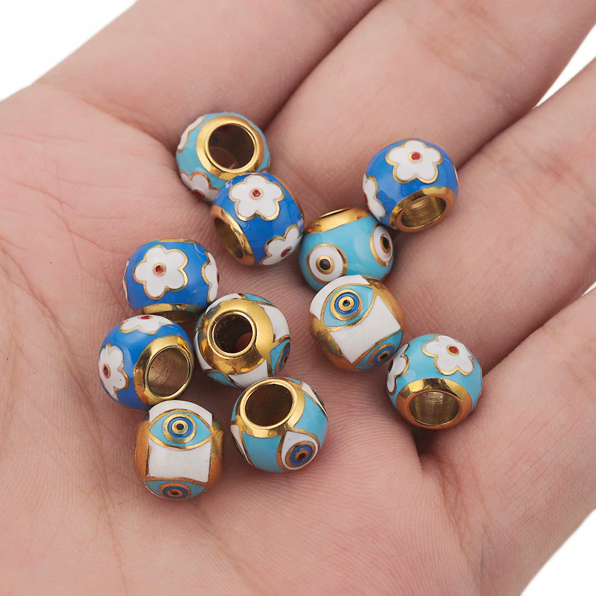Stainless Steel Round Loose Beads Electroplated Jewelry Accessories For Diy Necklace Bracelet - Image 4