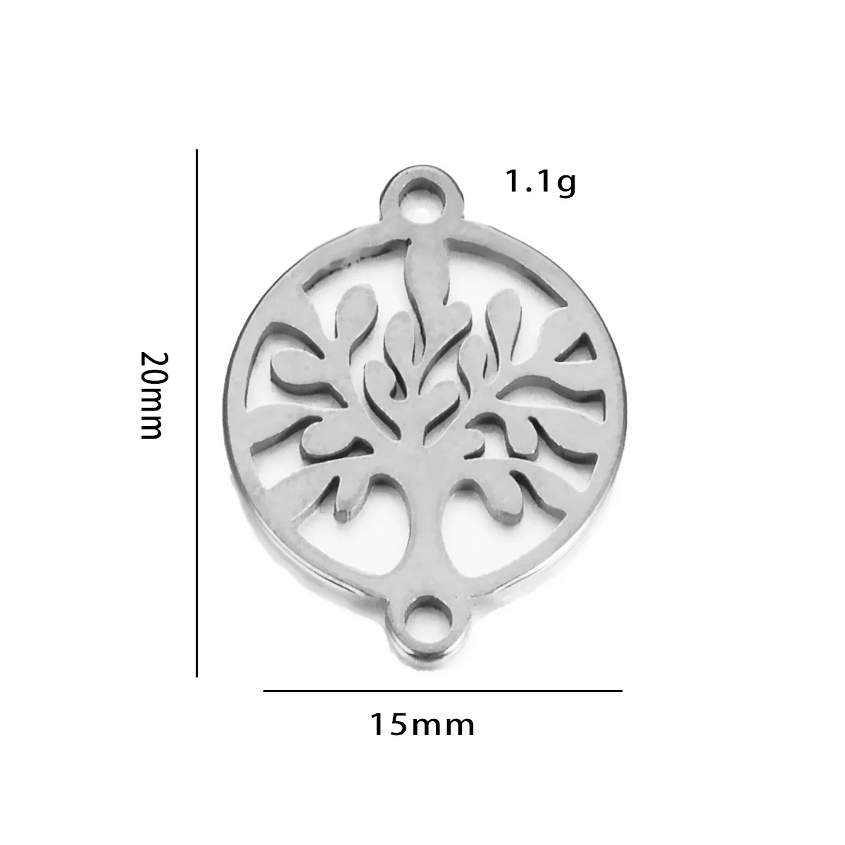 Stainless Steel Round Love Tree Pendant Bracelet Necklace Electroplating Accessories - Image 7