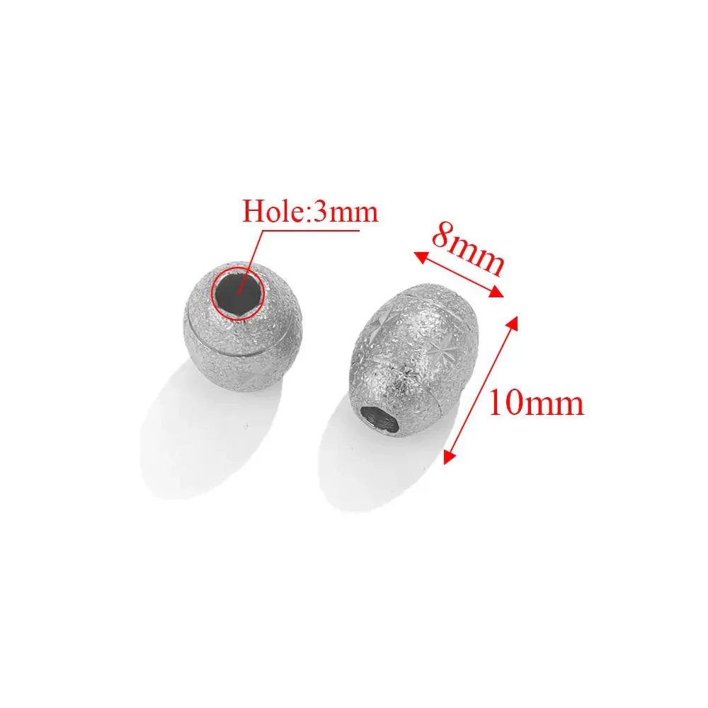 Stainless Steel Round Tube Beads Electroplated Diy Handmade Jewelry Accessories - Image 6