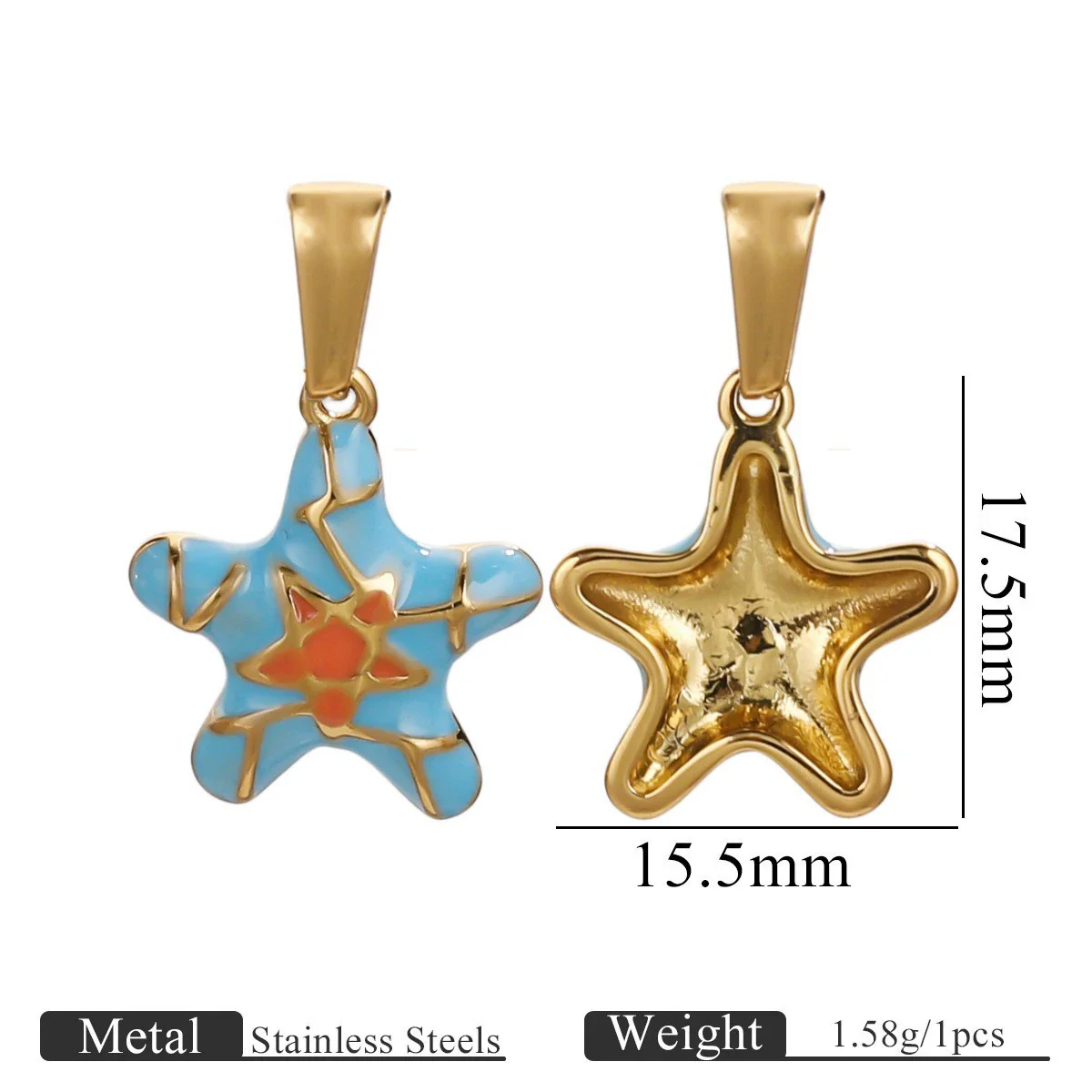 Stainless Steel Shell Oil Dripping Marine Series Electroplated Diy Handmade Jewelry Pendant Bracelet Necklace Accessories - Image 11