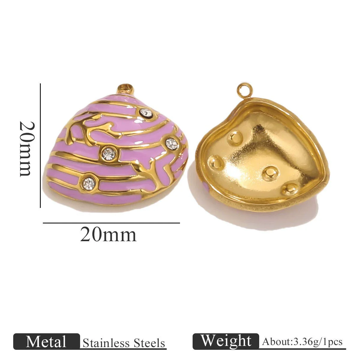Stainless Steel Shell Oil Dripping Marine Series Electroplated Diy Handmade Jewelry Pendant Bracelet Necklace Accessories - Image 14