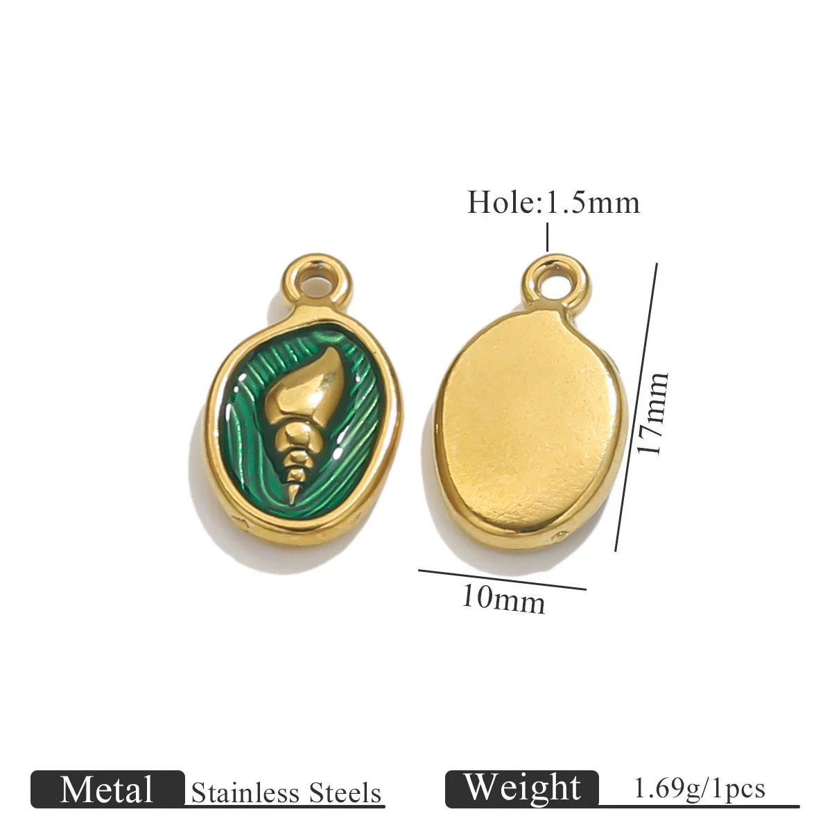 Stainless Steel Shell Oil Dripping Marine Series Electroplated Diy Handmade Jewelry Pendant Bracelet Necklace Accessories - Image 6