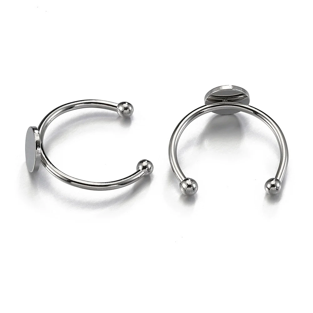 Stainless Steel Simple Geometric Ring Holder With Gem Base Pattern Electroplated Jewelry Accessories - Image 3