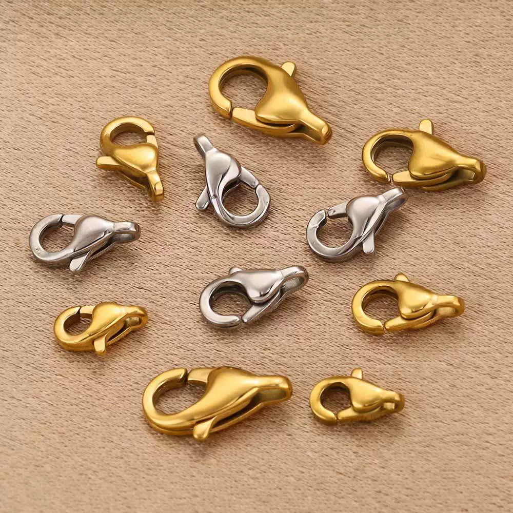 Stainless Steel Simple Square Lobster Buckle For Diy Bracelet Vacuum Electroplated Gold - Image 3