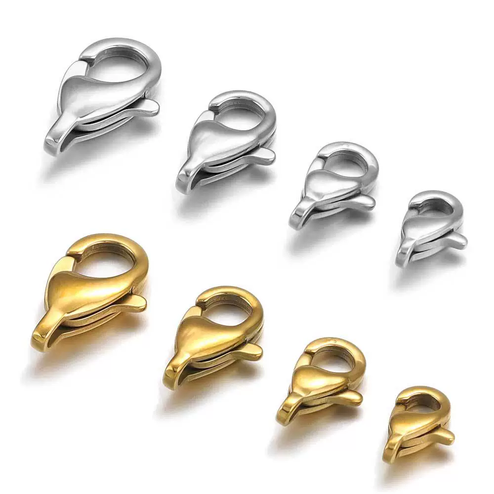 Stainless Steel Simple Square Lobster Buckle For Diy Bracelet Vacuum Electroplated Gold - Image 4