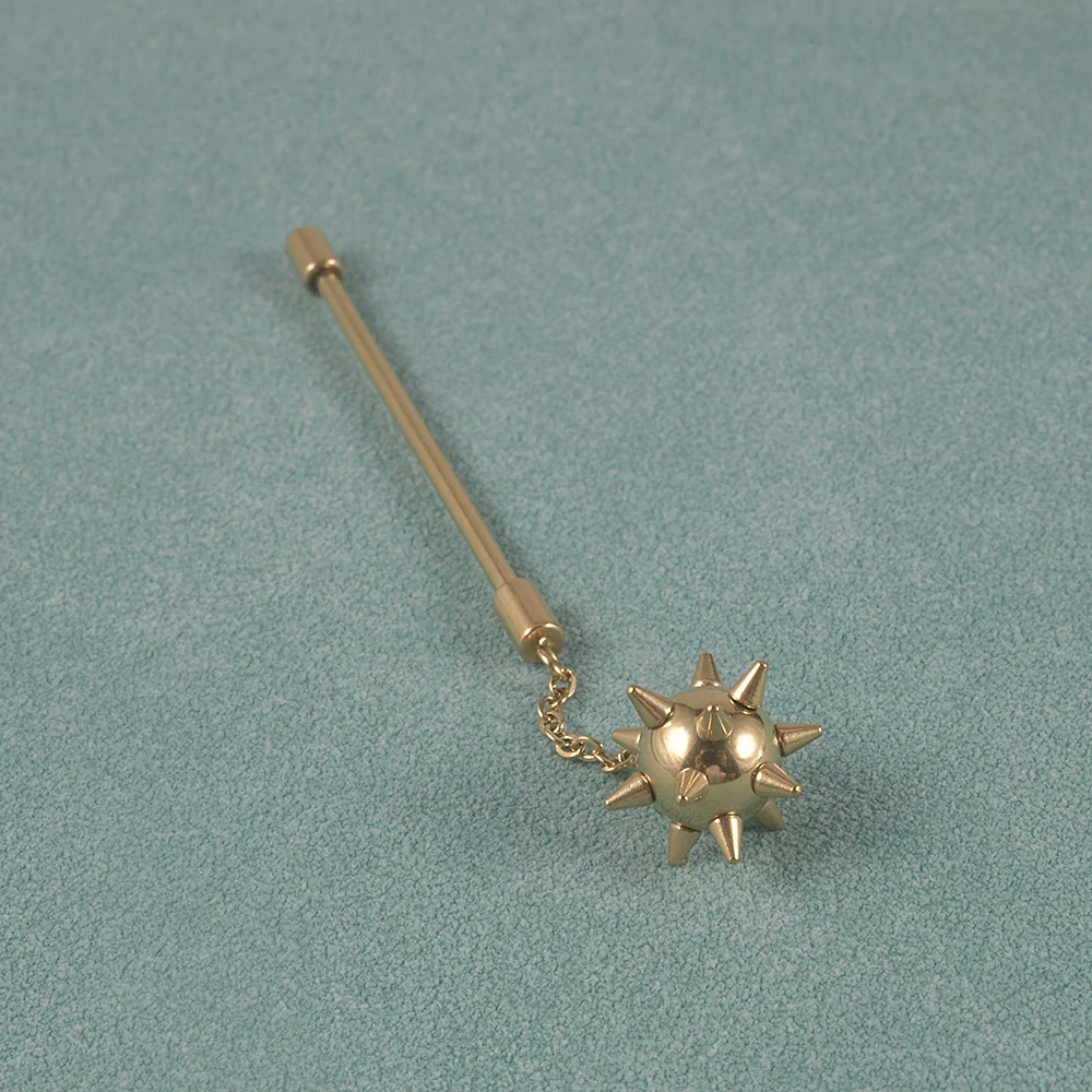 Stainless Steel Simple Style Barbell Stud And Chain Pendant Earrings With Electroplating - Image 8