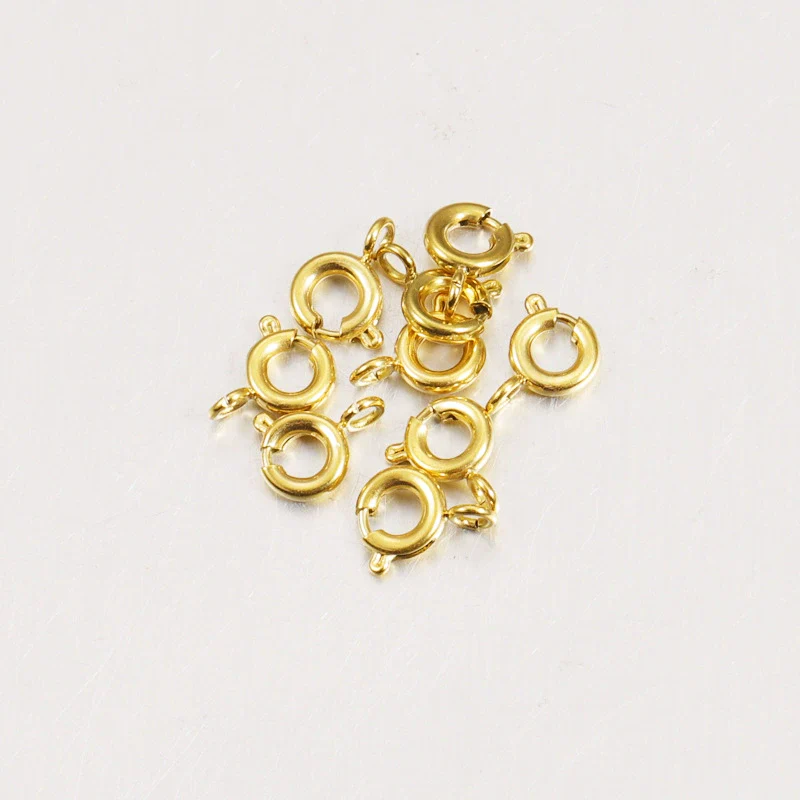 Stainless Steel Slingshot Buckle Jewelry Accessories Electroplated Glossy Geometric Diy Handmade Bracelet Necklace Connecting Buckle Spring Buckle - Image 7