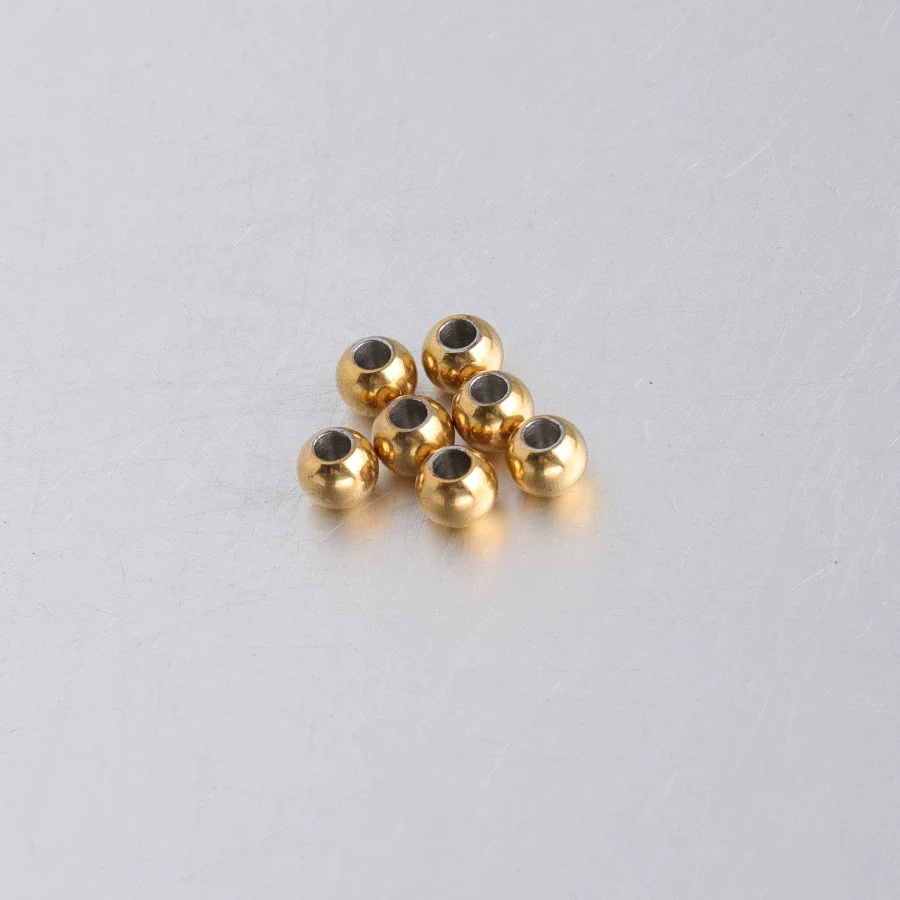 Stainless Steel Smooth Beads Electroplated Jewelry Accessories - Image 7