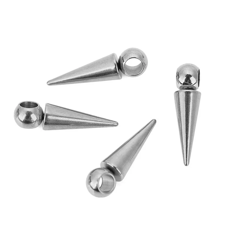 Stainless Steel Spherical Cone Pendant Electroplated Smooth Fine Chain Accessories For Bracelet And Necklace - Image 4
