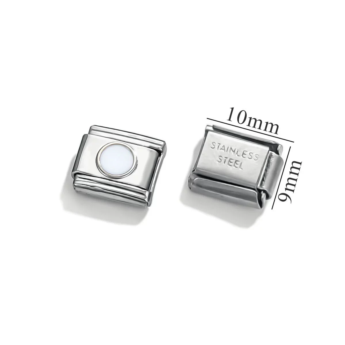 Stainless Steel Square Dot Enamel Elastic Diy Bracelet With Electroplating Fashion Geometric Style - Image 12