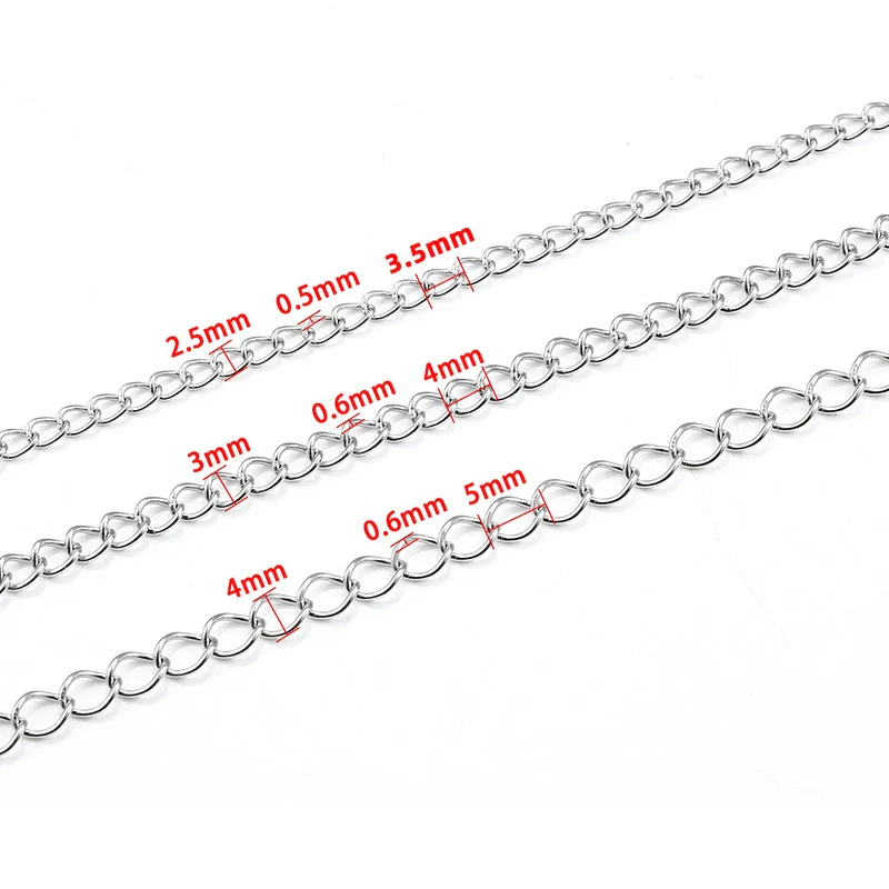 Stainless Steel Tail Chain Extension Chain Jewelry Accessories Vacuum Electroplated For Diy Bracelet Necklace - Image 3