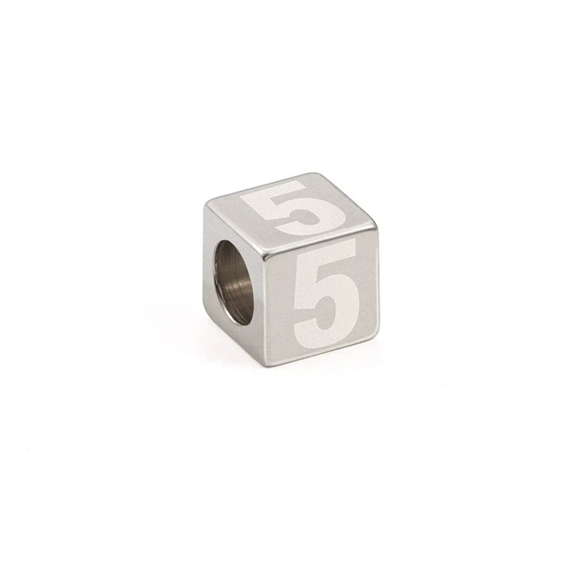 Stainless Steel Throughhole Square Beads Jewelry Accessories With Laser Treatment For Men And Women - Image 11