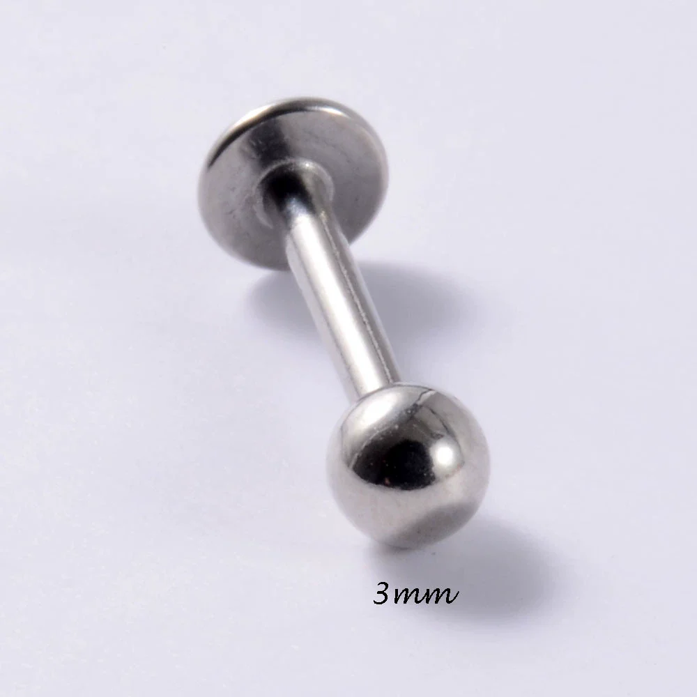 Stainless Steel Triangular Welding Punk Piercing Earrings With Tapered Outer Teeth And Steel Ball - Image 7