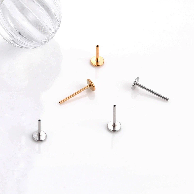 Stainless Steel Tshaped Push Pin Rod Piercing Jewelry Accessories Electroplated - Image 5